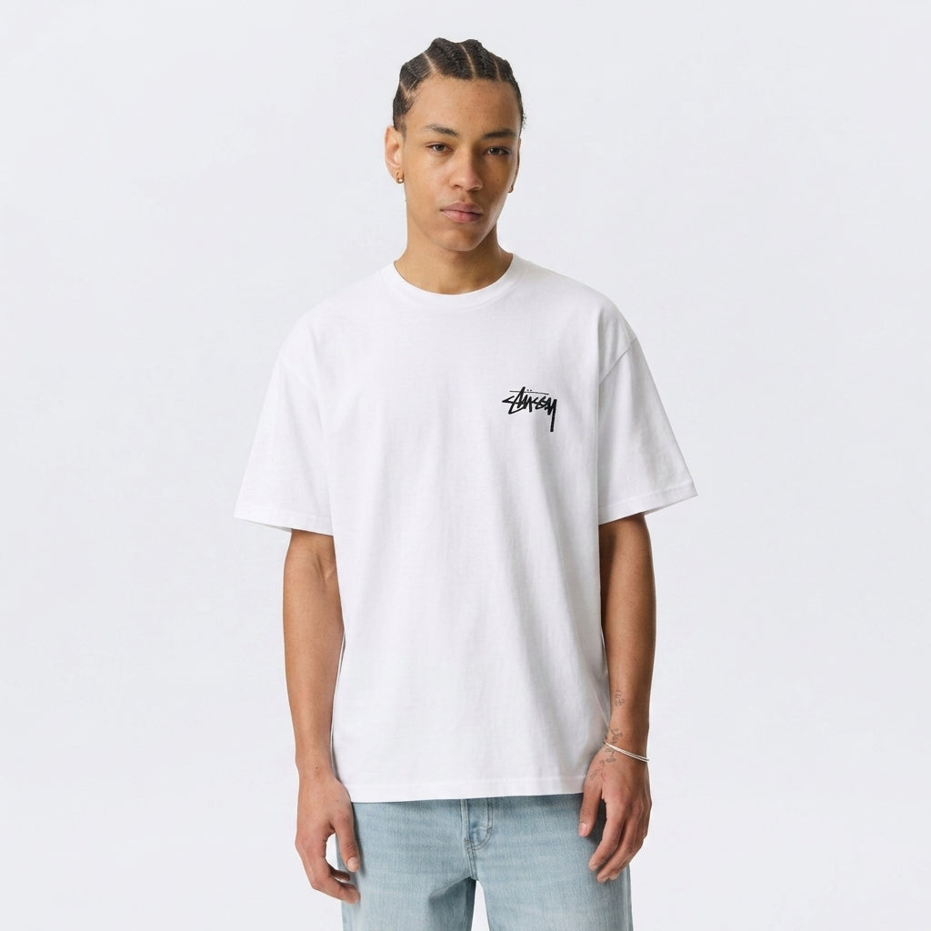 Stussy Fuzzy Dice T-Shirt White