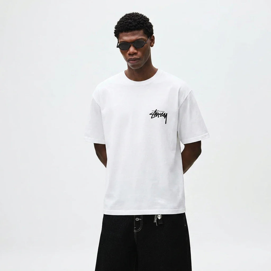 Stussy Burning Stock T-Shirt White