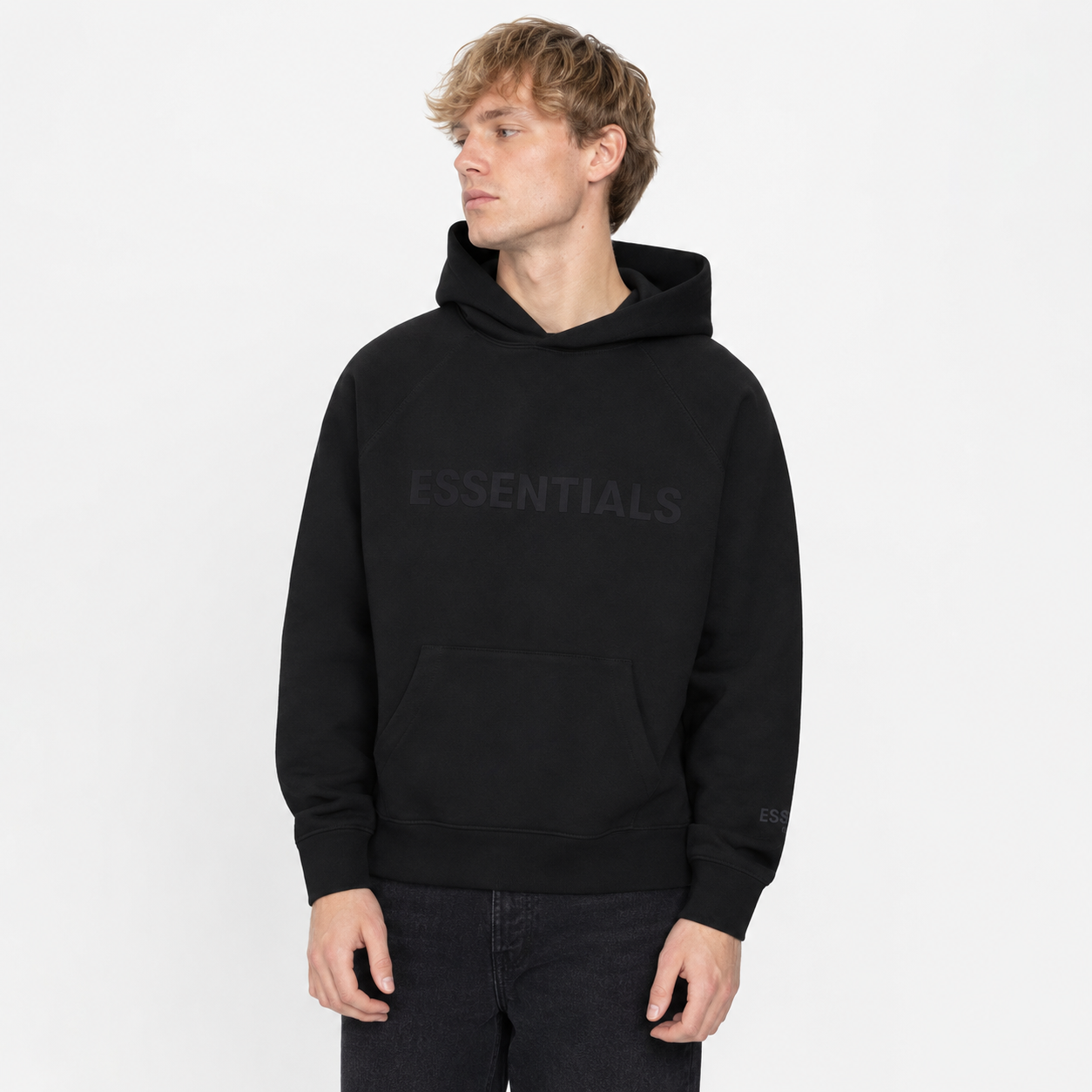 Fear of God Essentials 3D Silicon Applique Pullover Hoodie Dark Slate