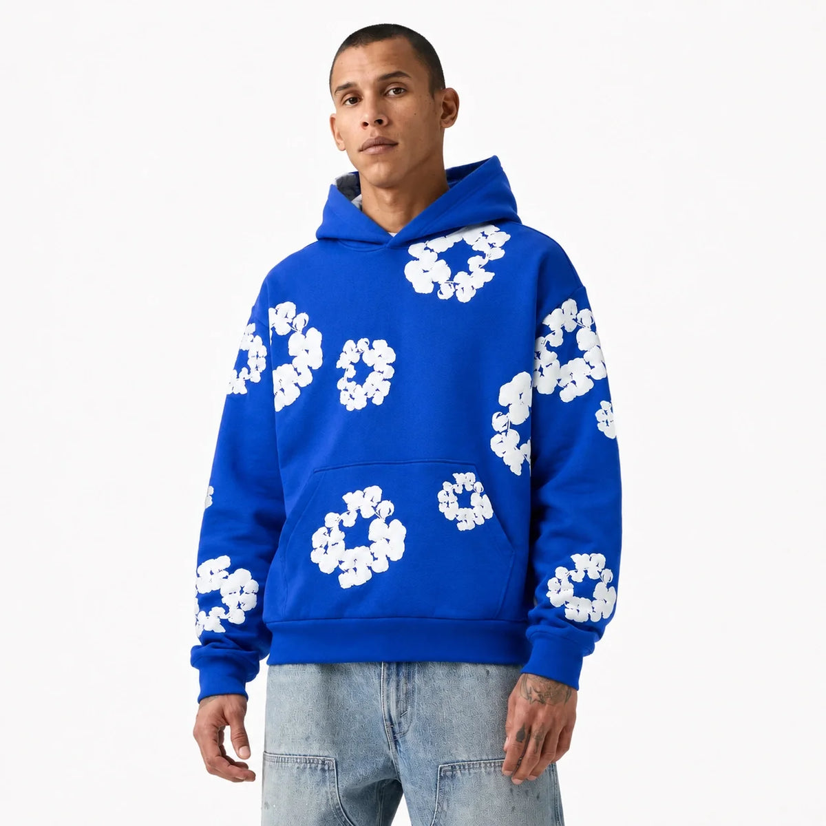 Denim Tears The Cotton Wreath Hoodie Royal Blue