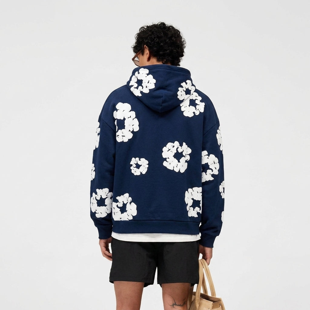 Denim Tears Cotton Wreath Hoodie Navy