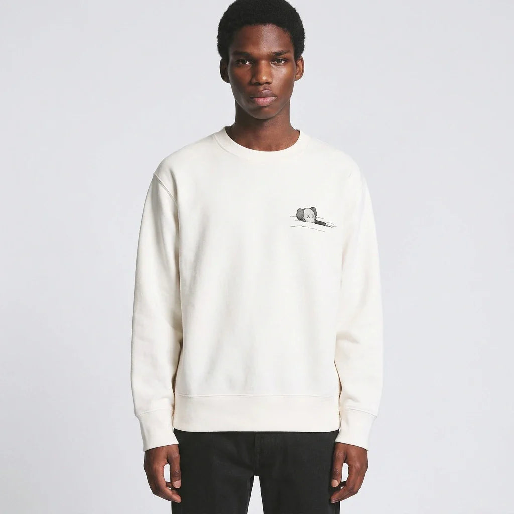 KAWS x Uniqlo Youth Longsleeve Sweatshirt Off White