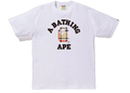 BAPE Check College T-Shirt White Beige