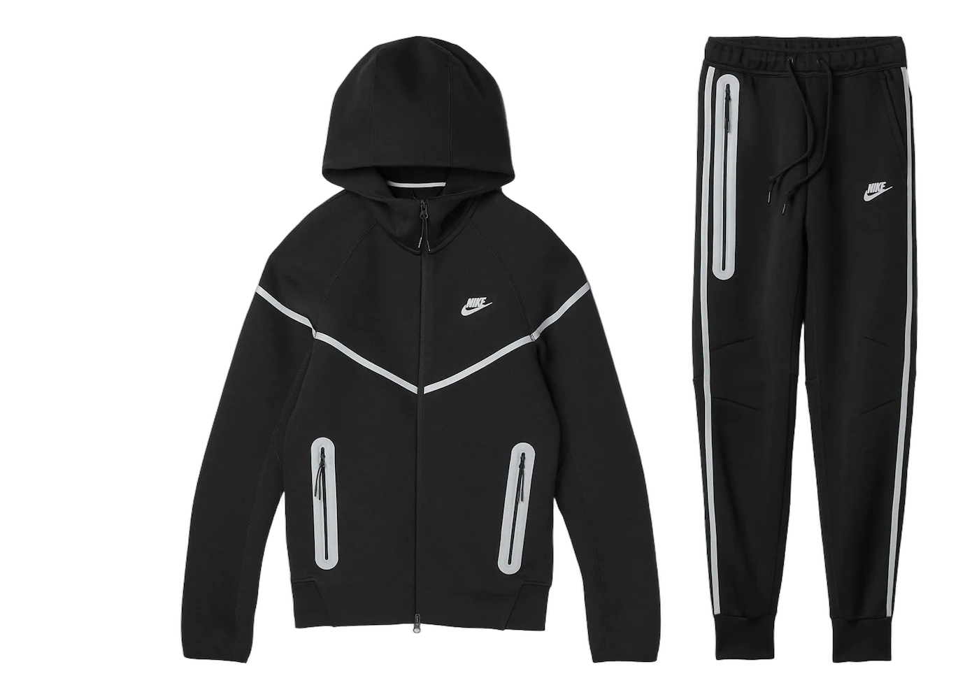 Nike Sportswear Tech Fleece Full Zip Windrunner Hoodie Black/Bemis Silver