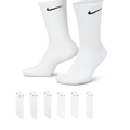 Nike Everyday Cushioned Crew Socks (6 Pairs) White/Black