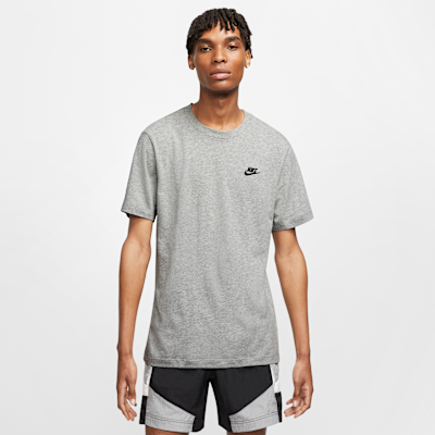 Nike Sportswear Club Men's T-Shirt Dark Grey Heather/Black