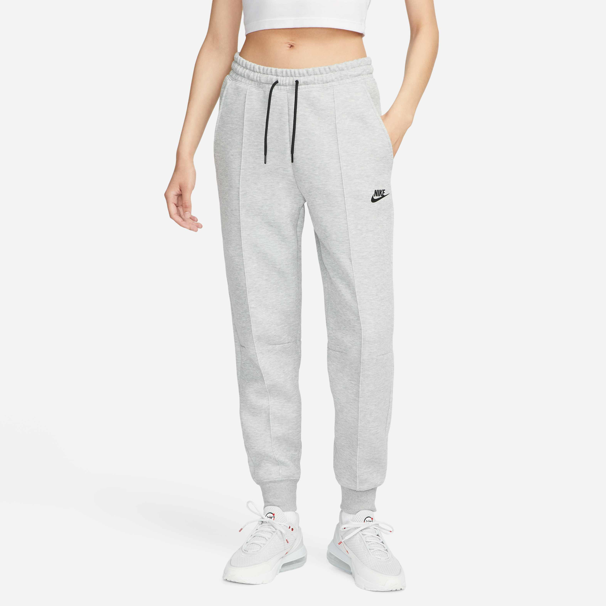 Nike Sportswear Tech Fleece Mid-Rise Joggers Dark Grey Heather/Black