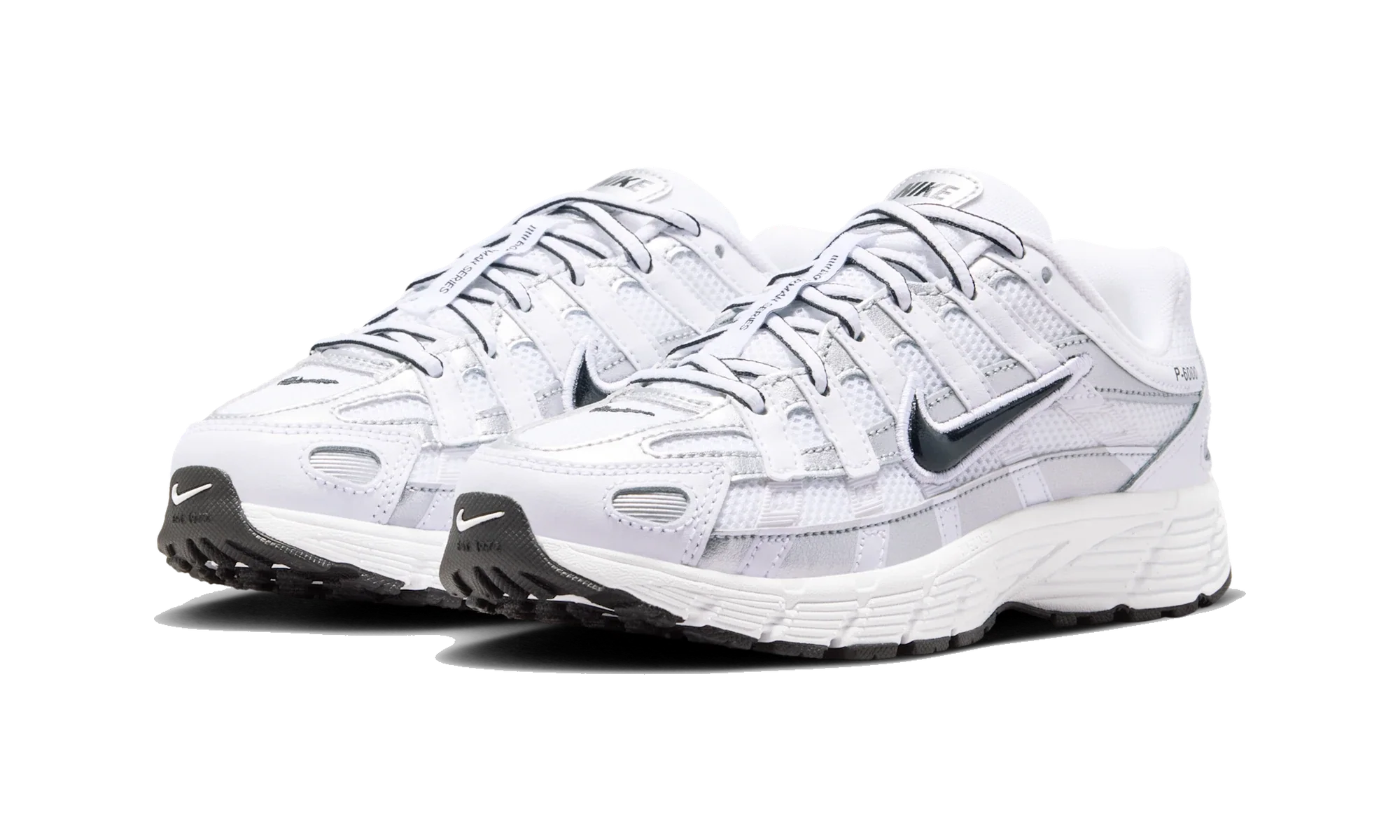 Nike P-6000 White/Metallic Silver/Black