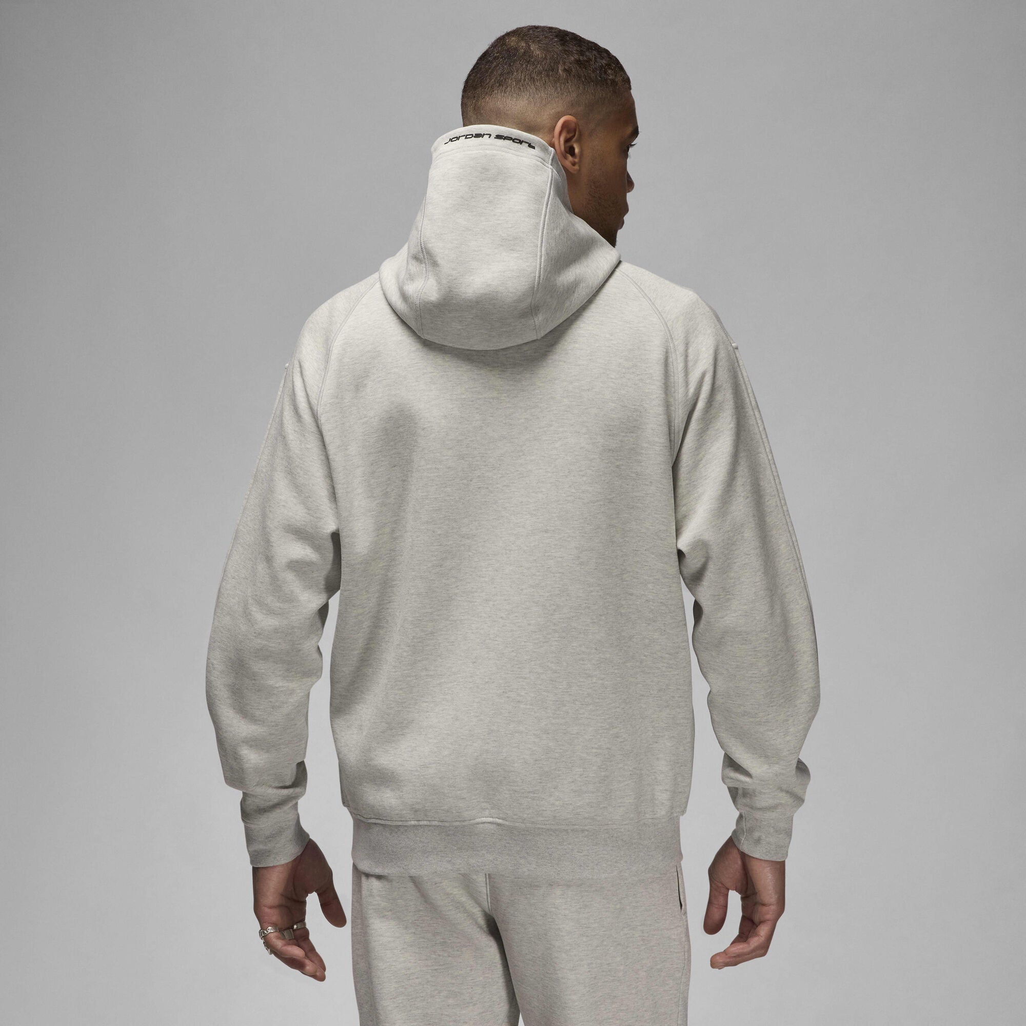 Air Jordan Sport Hoop Fleece Dri-FIT Full-Zip Hoodie Grey Heather/Black