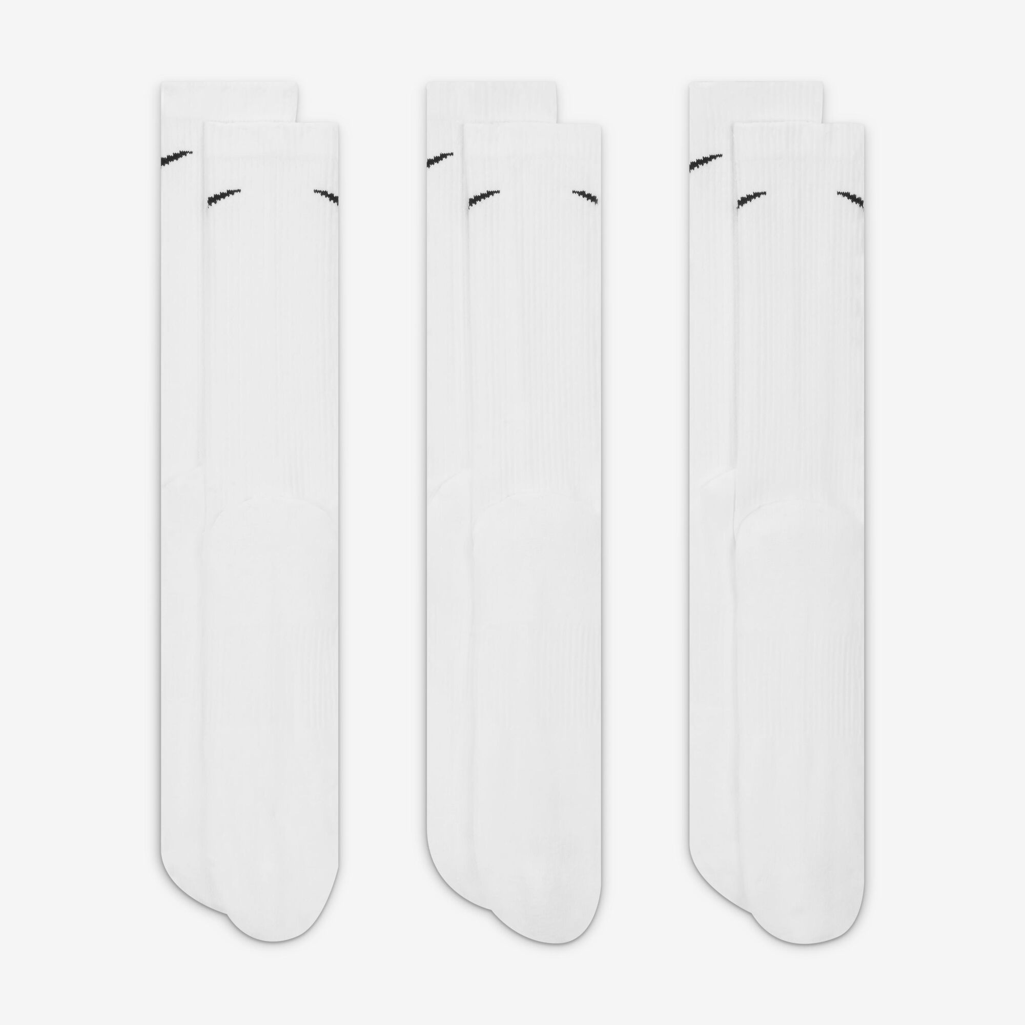 Nike Everyday Plus Cushioned Training Crew Socks (3 Pairs) White/Black