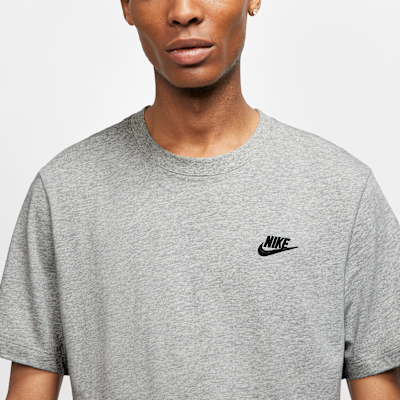 Nike Sportswear Club Men's T-Shirt Dark Grey Heather/Black