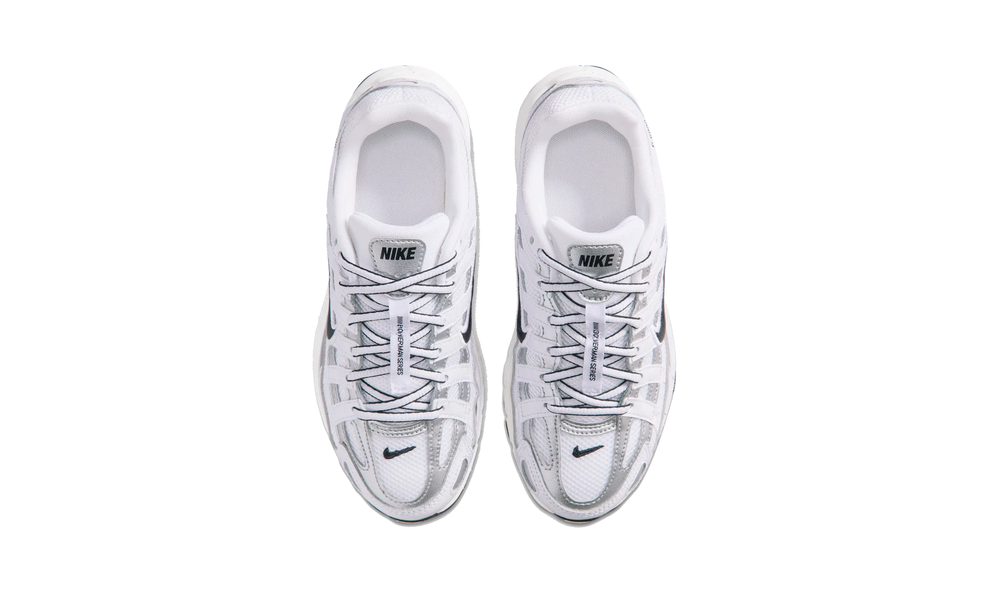 Nike P-6000 White/Metallic Silver/Black