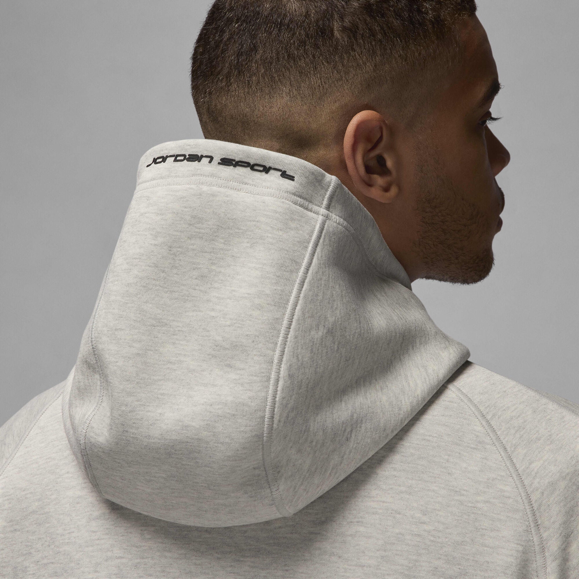 Air Jordan Sport Hoop Fleece Dri-FIT Full-Zip Hoodie Grey Heather/Black