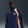 F.C. Barcelona Men's Nike Football Total 90 Football Tracksuit Jacket Midnight Navy/Bright Mango/...