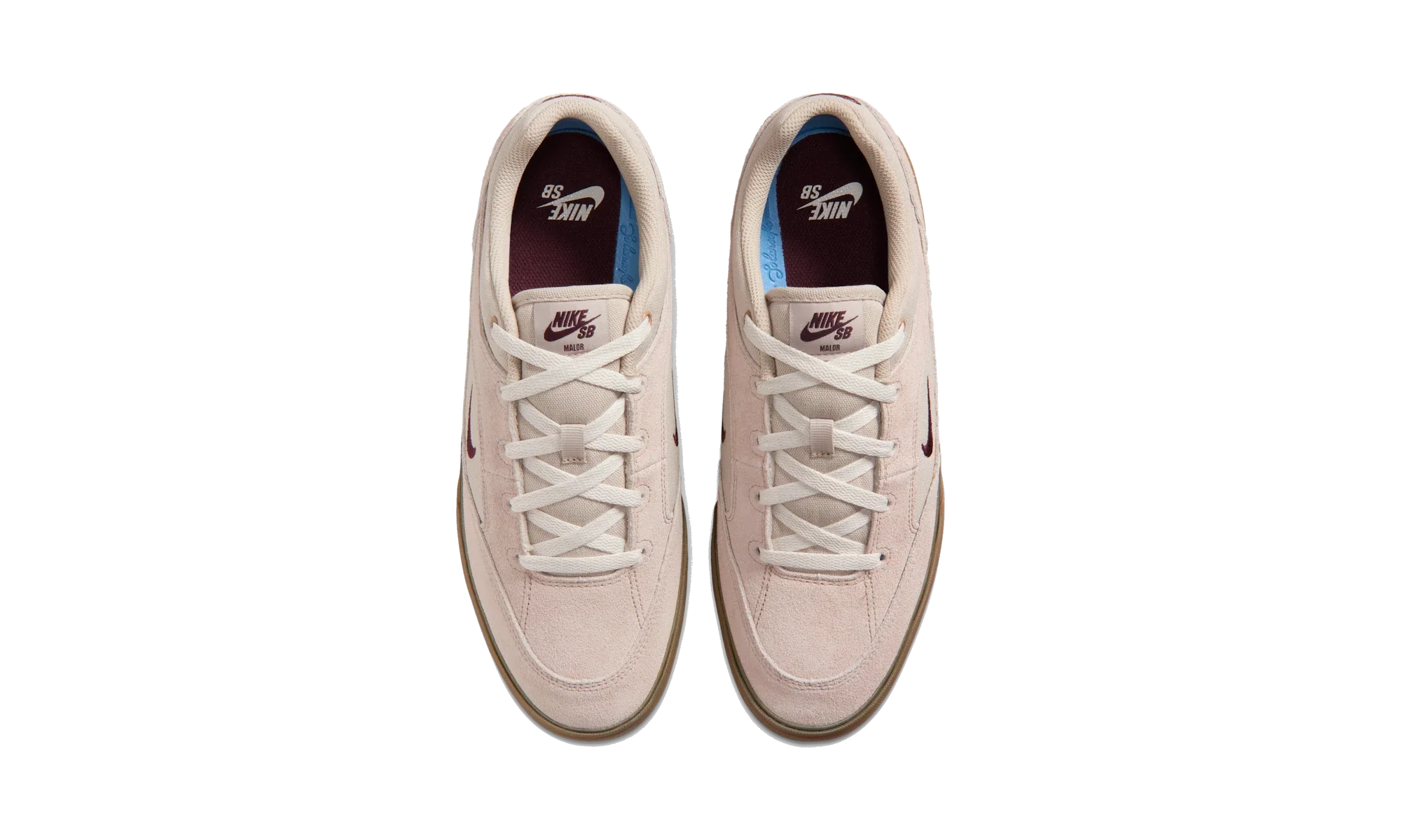 Nike SB Malor Skate Shoes Cream II/Phantom/Gum Medium Brown/Burgundy Crush
