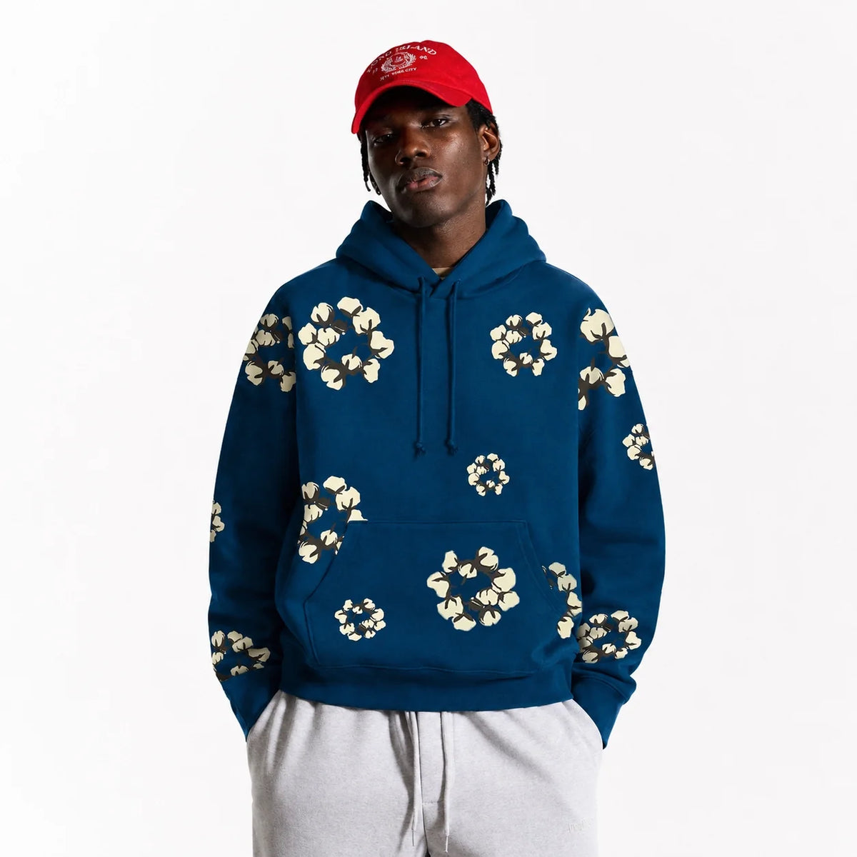 Denim Tears x Cactus Plant Flea Market Cactus Tears Wreath Hoodie Navy