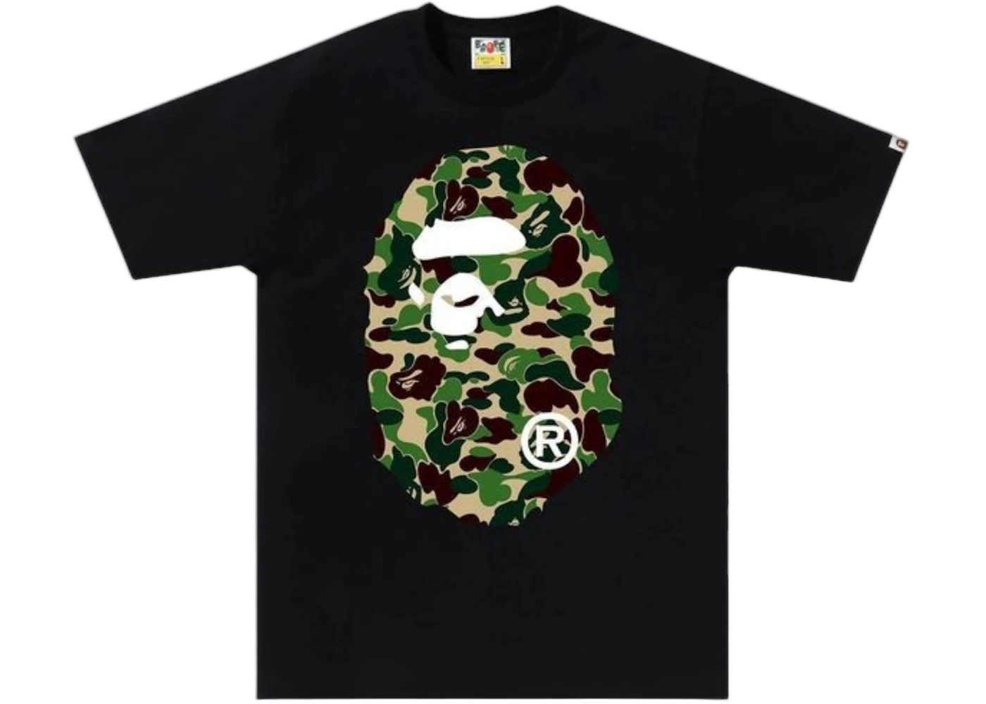 BAPE ABC Camo Big Ape Head Tee Black/Green