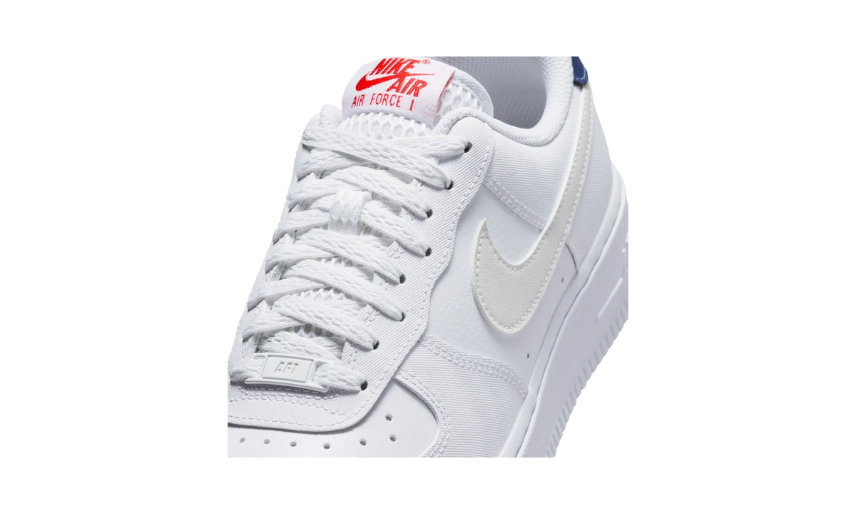 Nike Air Force 1 '07 White/Blue Void/Fire Red/Metallic Summit White