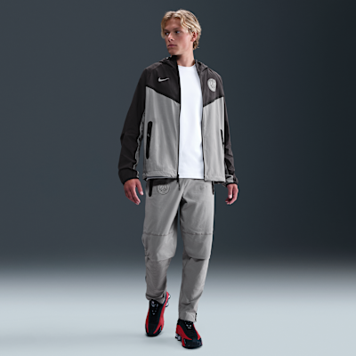 Paris Saint-Germain Tech Windrunner Men's Nike Football Full-Zip Woven Jacket Anthracite/Particle Grey/Particle Grey