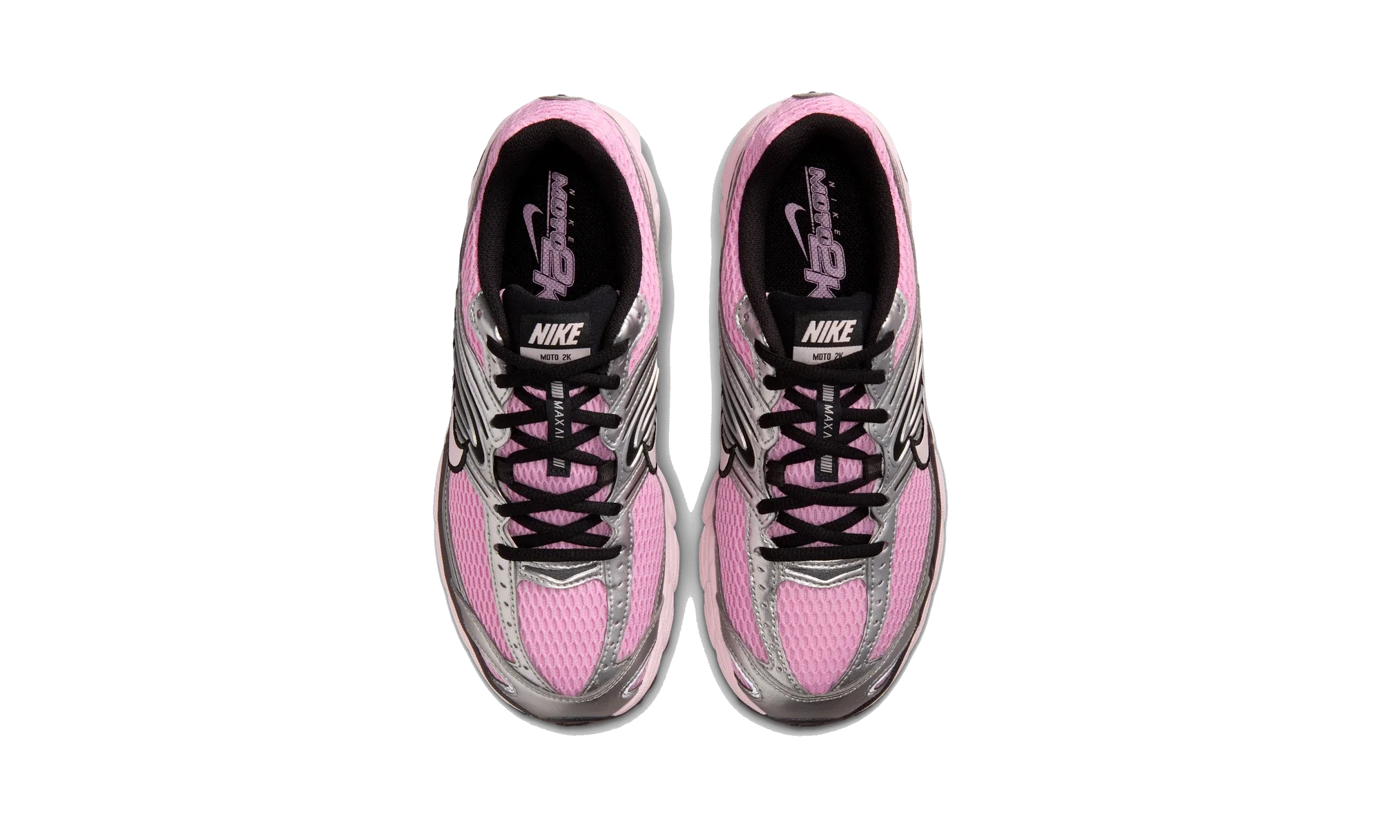 Nike Air Max Moto 2K shoes with reflective accents Pink Rise/Metallic Silver/Black/Pearl Pink