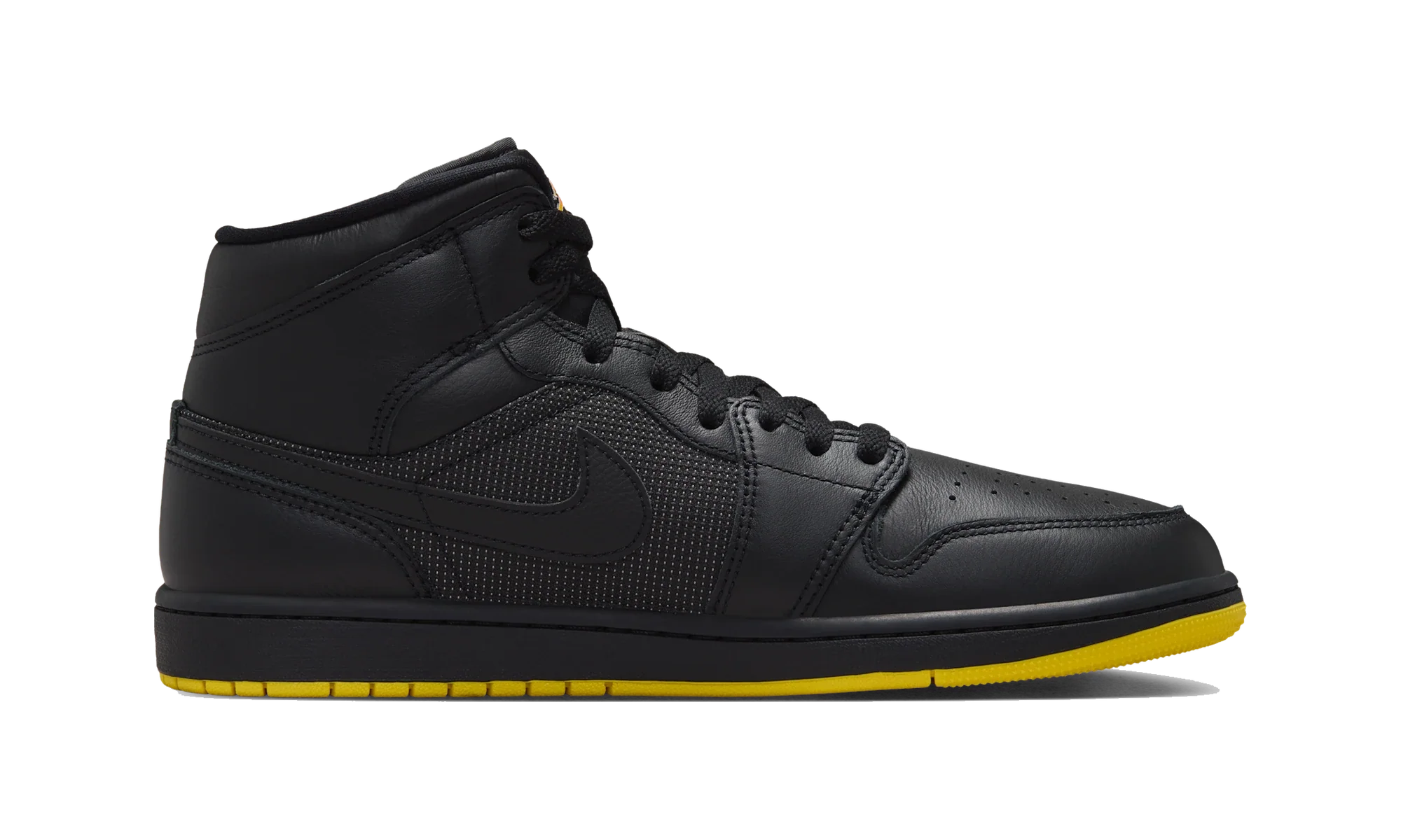 Air Jordan 1 Mid SE Black/Opti Yellow/Silver