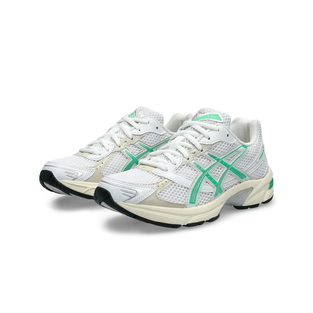 ASICS Gel-1130 White Malachite Green Off White Midsole, White/Malachite Green (1202A164-114)
