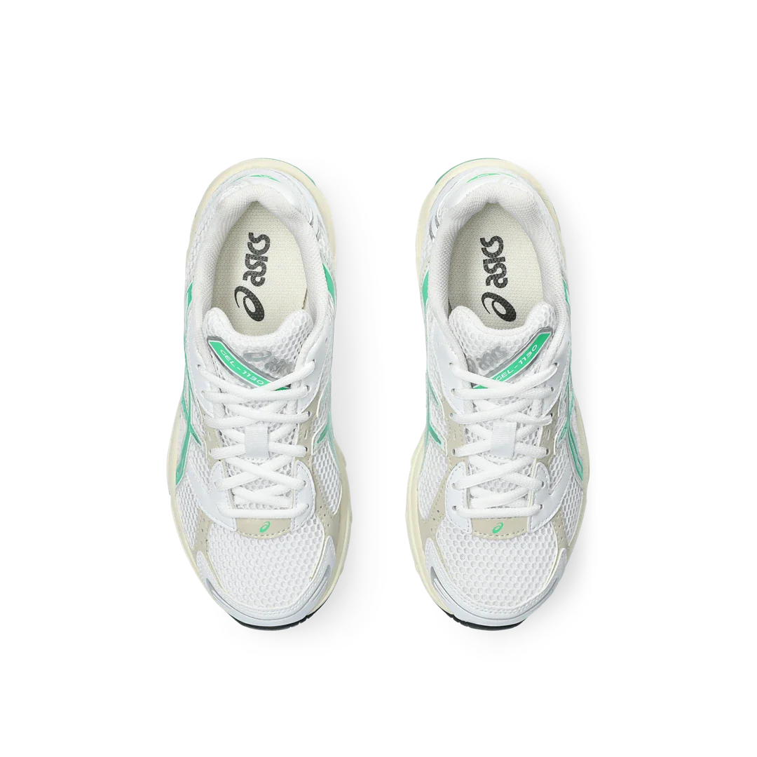 ASICS Gel-1130 White Malachite Green Off White Midsole, White/Malachite Green (1202A164-114)