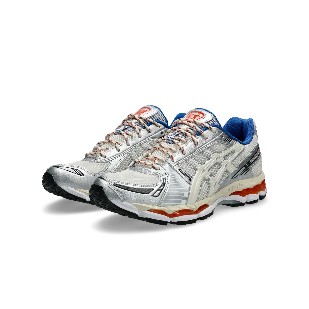 ASICS Gel-Kayano 12.1 Ronnie Fieg Knicks, Cream/Silver/Orange/Blue (1203A555-101)