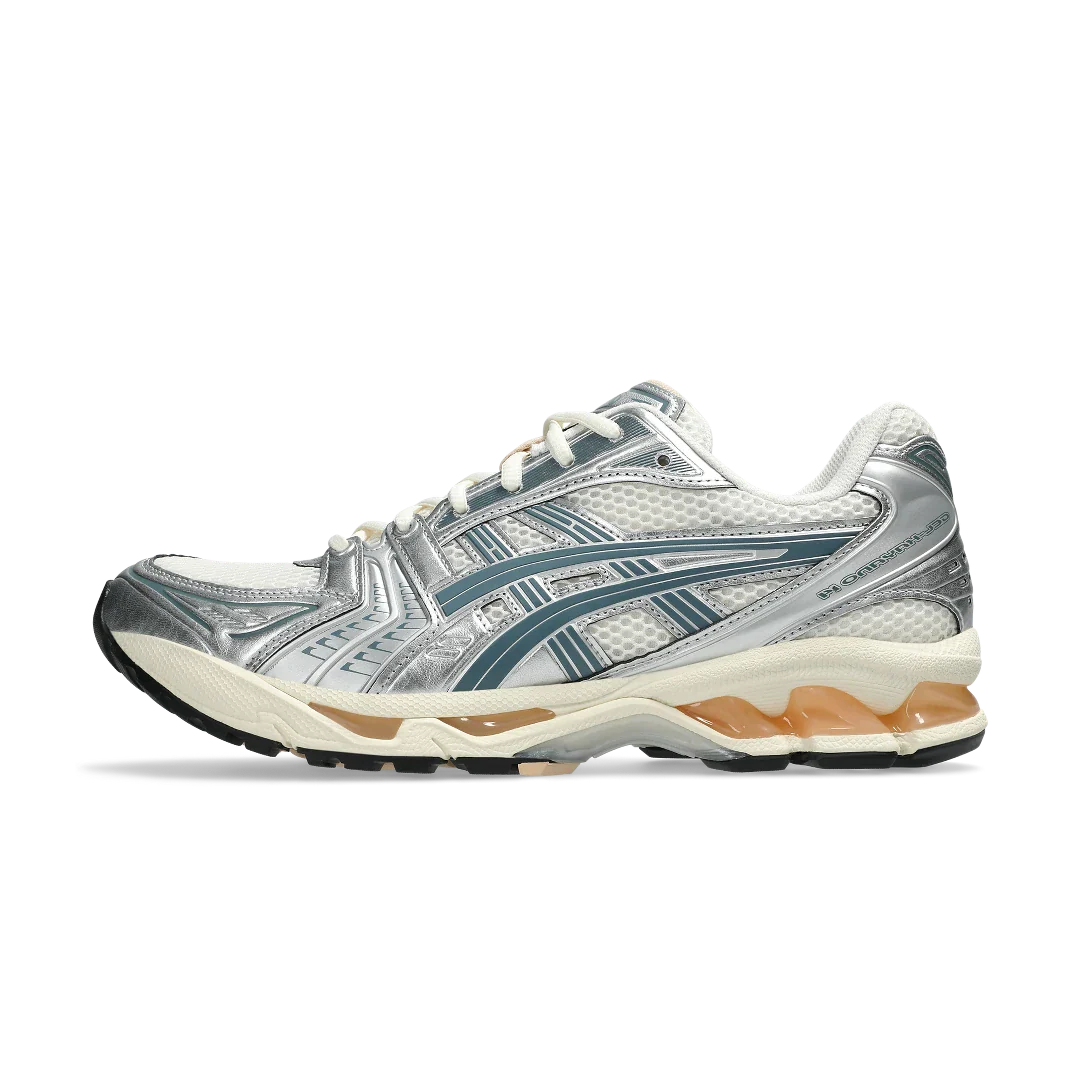 ASICS Gel-Kayano 14 Birch Pure Silver Teal Gold, Birch/Pure Silver (1203A537-109)