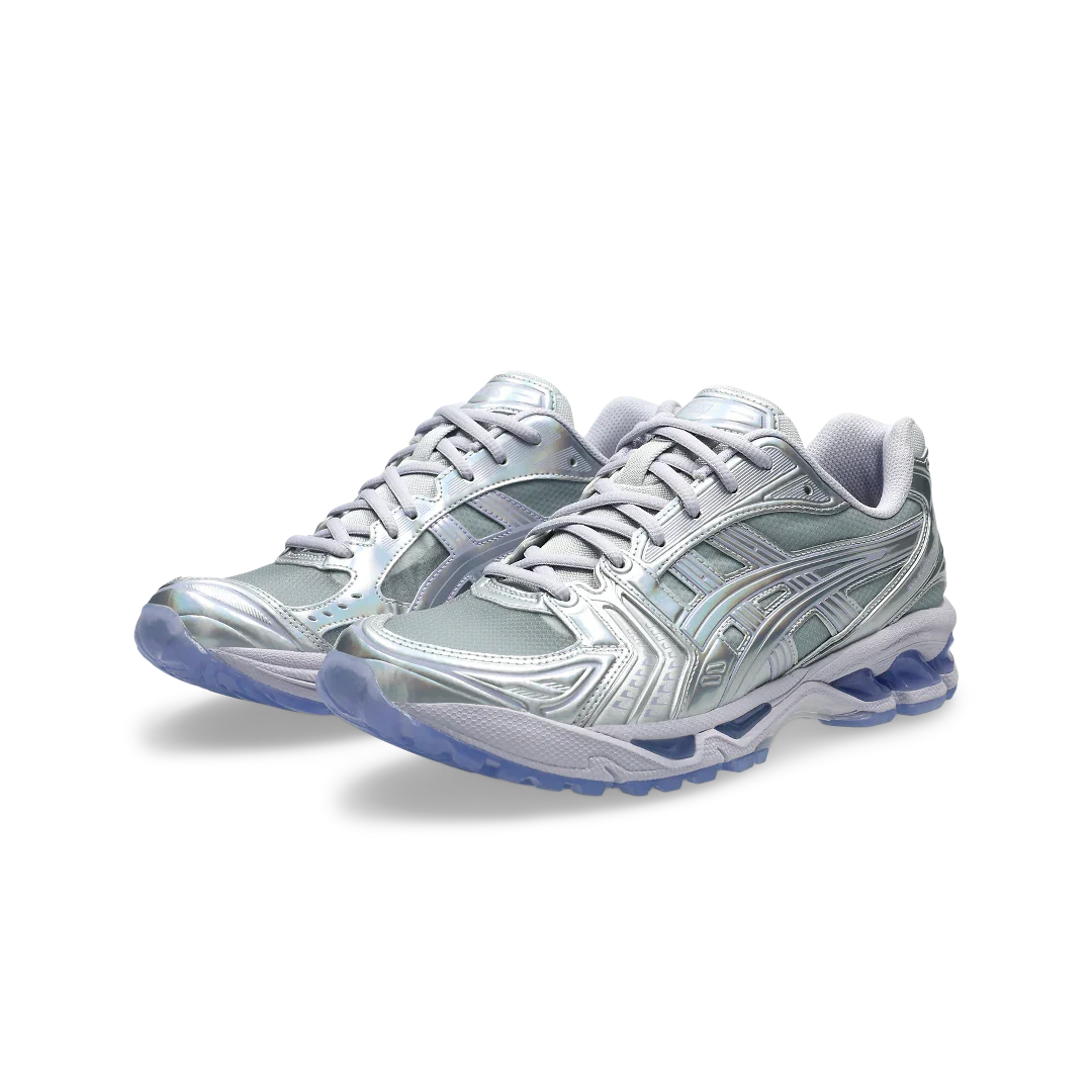 ASICS Gel-Kayano 14 Kith Marvel Villains Silver Surfer Sealed Box (Comic Included), Silver/Multi-White-Blue (1203A661-020)