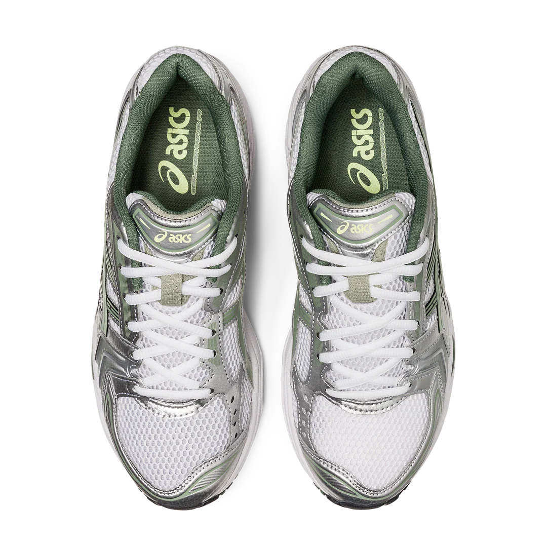 ASICS Gel-Kayano 14 White Pure Silver Slate Grey Sage, White/Slate Grey (1201A019-107)