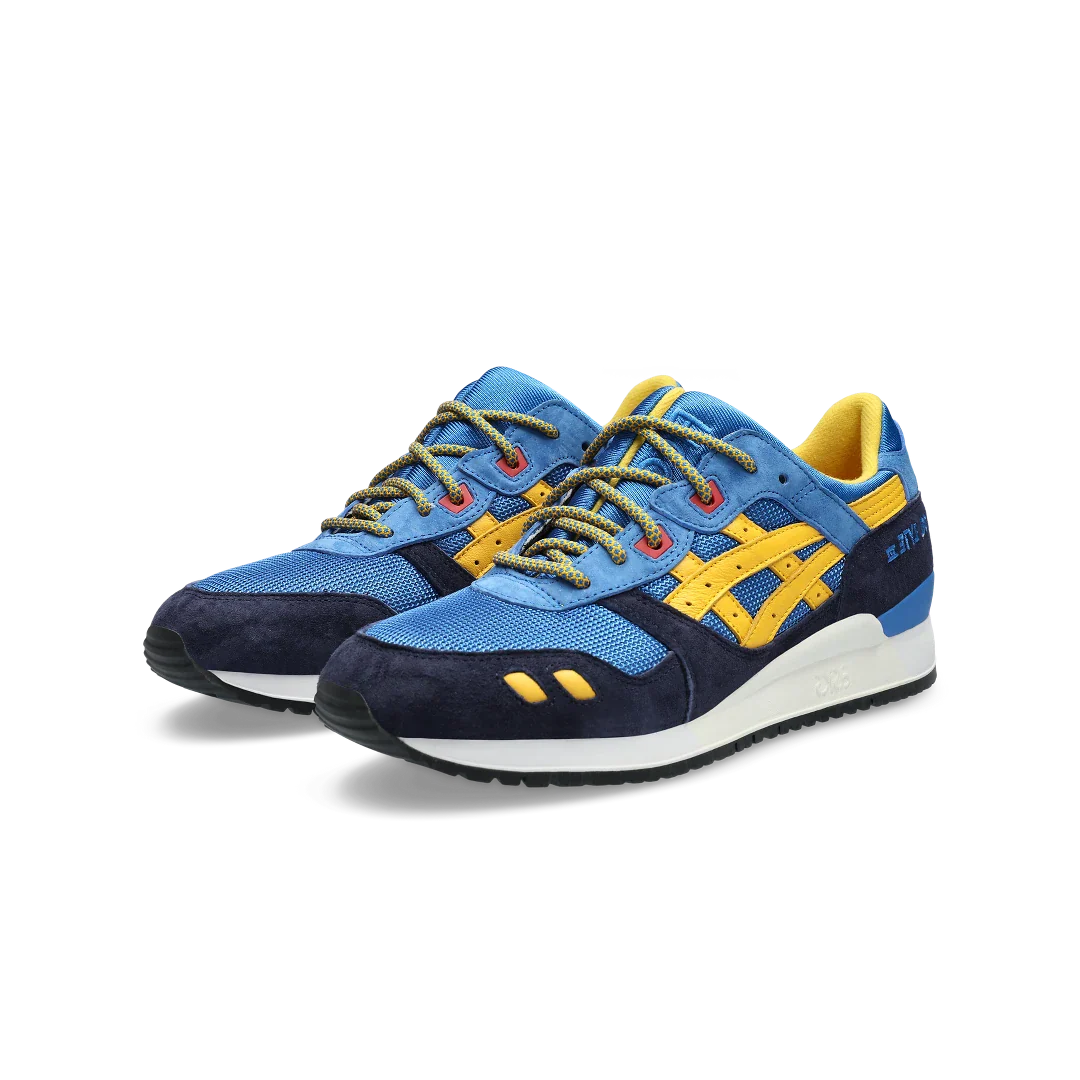 ASICS Gel-Lyte III '07 Remastered Kith Marvel X-Men Cyclops Opened Box (Trading Card Not Included), Navy/Royal Blue-Yellow-Red (1201A961-400)