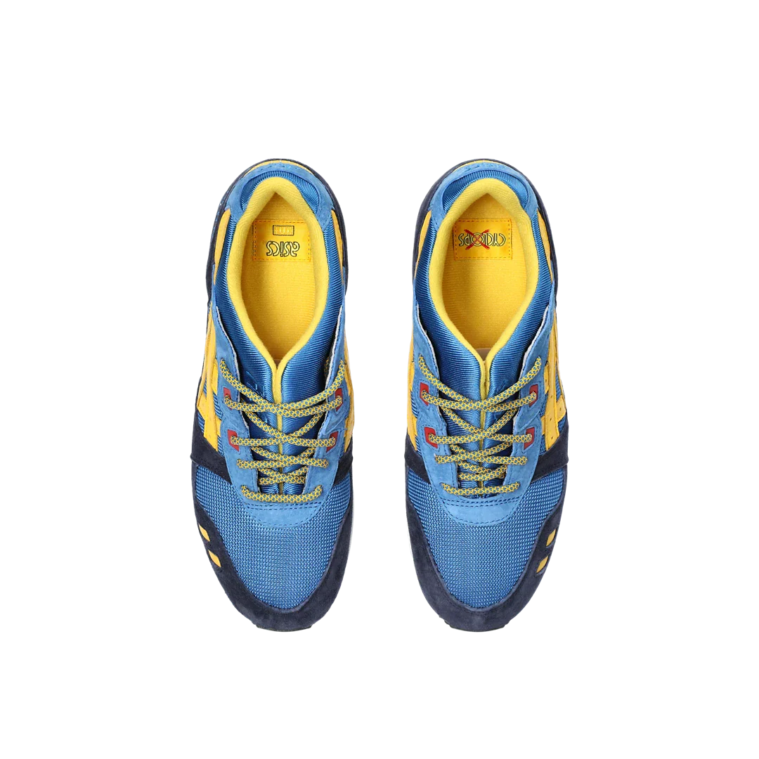 ASICS Gel-Lyte III '07 Remastered Kith Marvel X-Men Cyclops Opened Box (Trading Card Not Included), Navy/Royal Blue-Yellow-Red (1201A961-400)