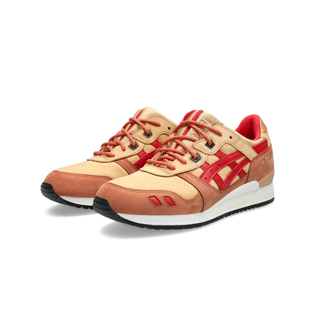 ASICS Gel-Lyte III '07 Remastered Kith Marvel X-Men Gambit Opened Box (Trading Card Not Included), Tan/Brown-Red (1201A962-200)