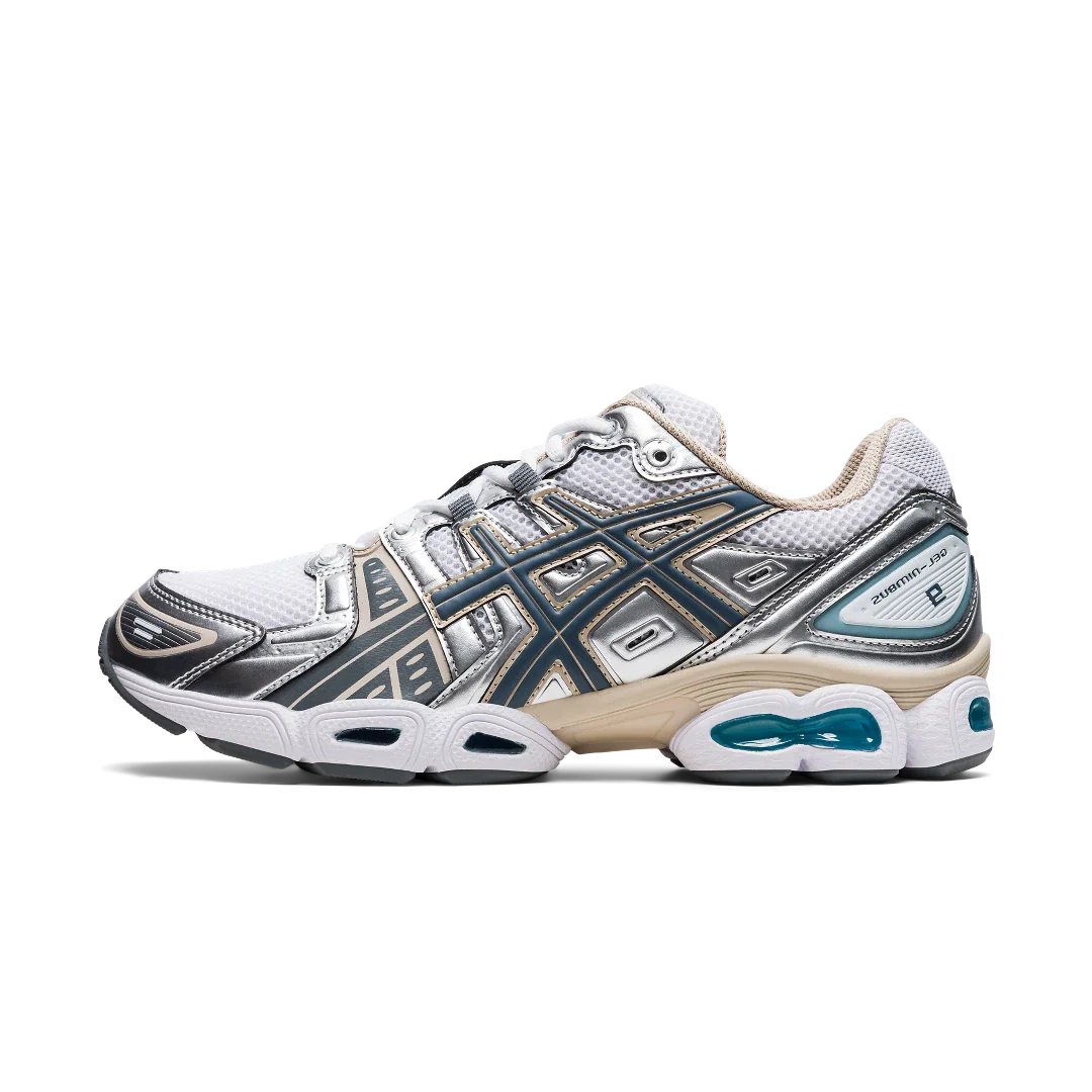 ASICS Gel-Nimbus 9 White Steel Grey, White/Steel Grey (1201A424-102)