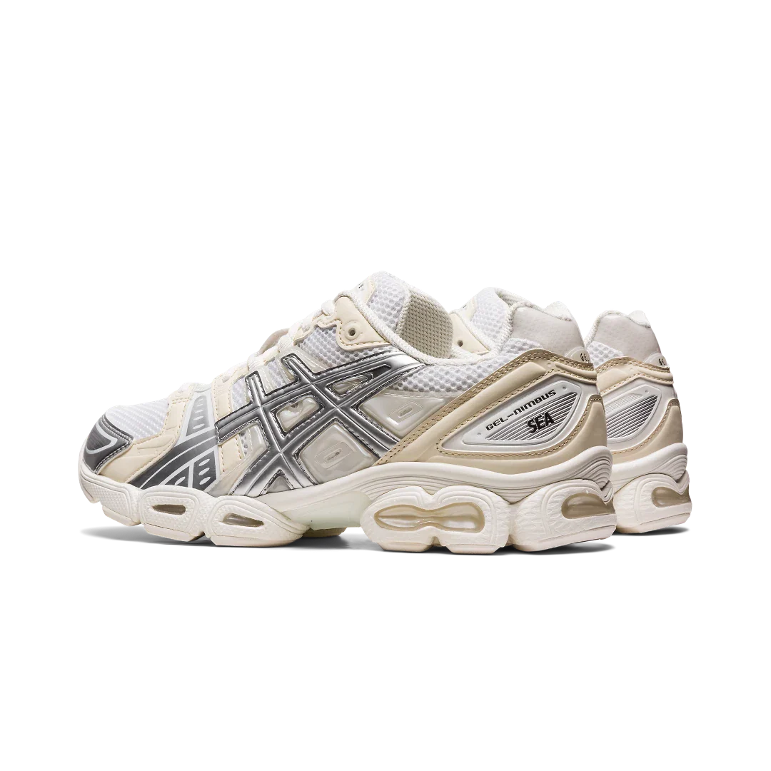 ASICS Gel-Nimbus 9 Wind And Sea White Silver, White/Pure Silver (1201A801-100)
