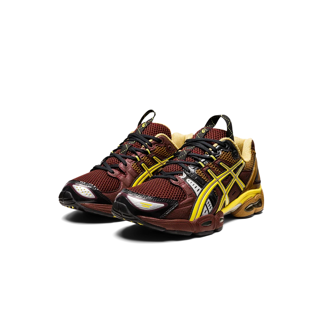 ASICS UB3-S Gel-Nimbus 9 Kiko Kostadinov Rum Rasin, Rum Rasin/Green Sheen (1201A442-600)