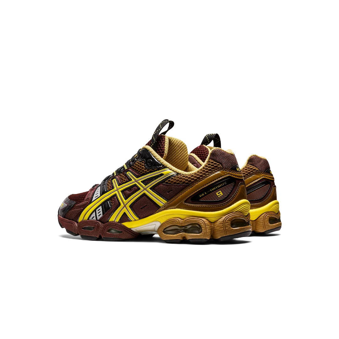 ASICS UB3-S Gel-Nimbus 9 Kiko Kostadinov Rum Rasin, Rum Rasin/Green Sheen (1201A442-600)