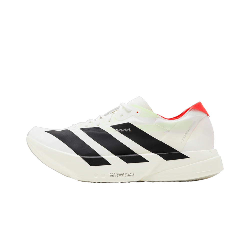Adidas Adizero Adios Pro 4 White Black, Cloud White/Core Black/Silver Metallic (JR1094)