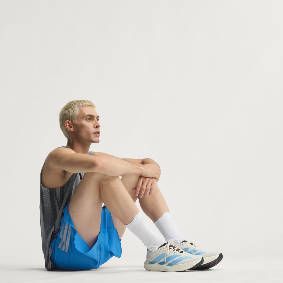 Adidas Adizero EVO SL Woven Off White Light Blue Red