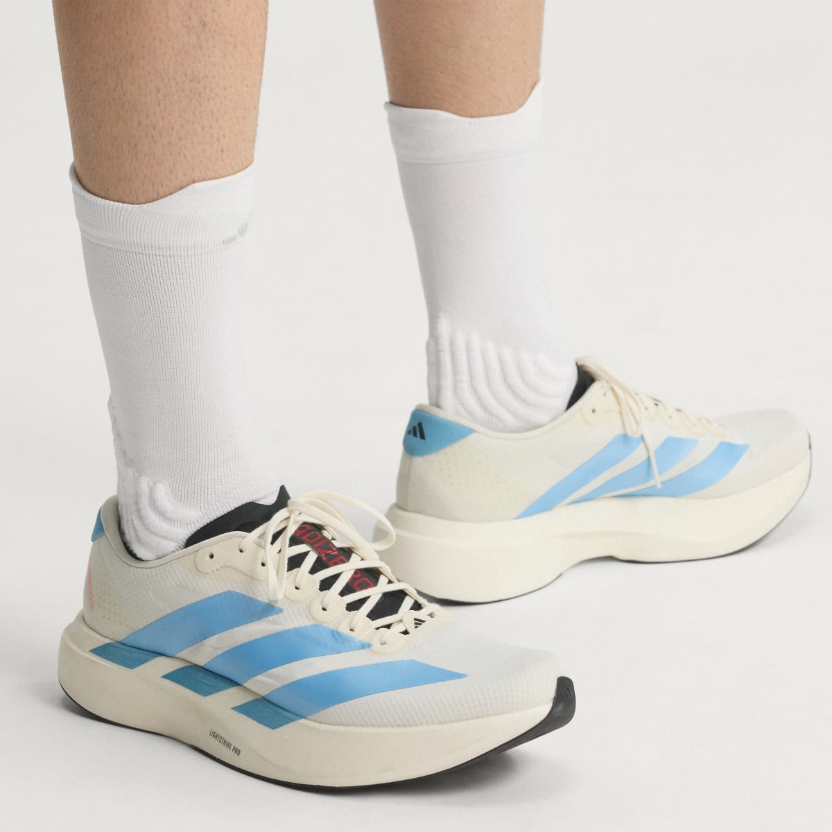 Adidas Adizero EVO SL Woven Off White Light Blue Red