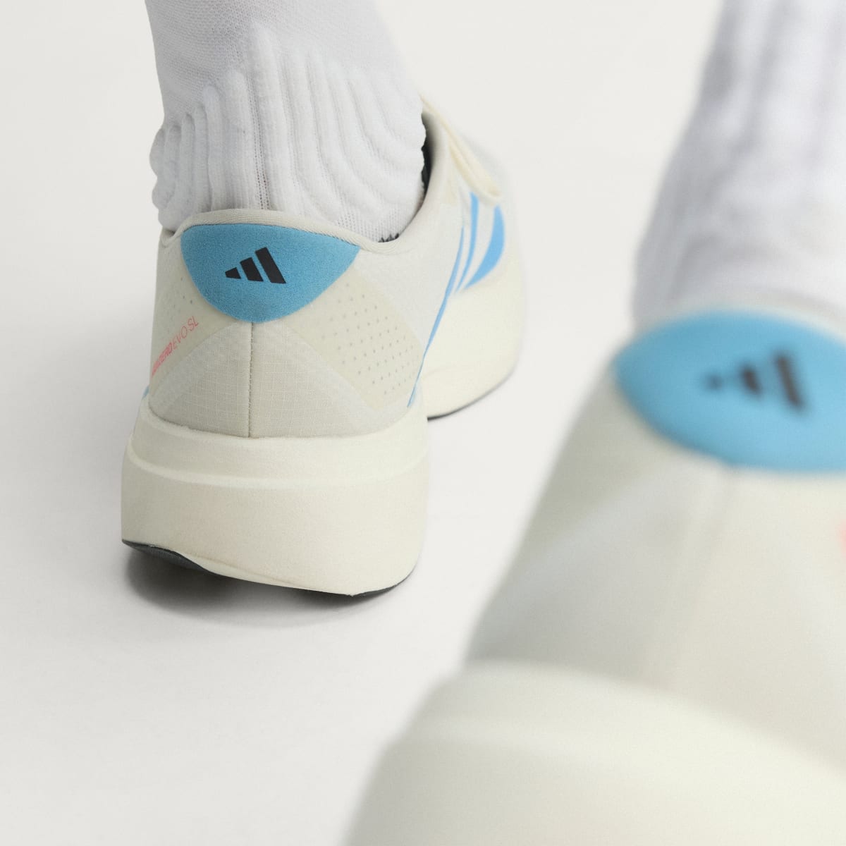 Adidas Adizero EVO SL Woven Off White Light Blue Red