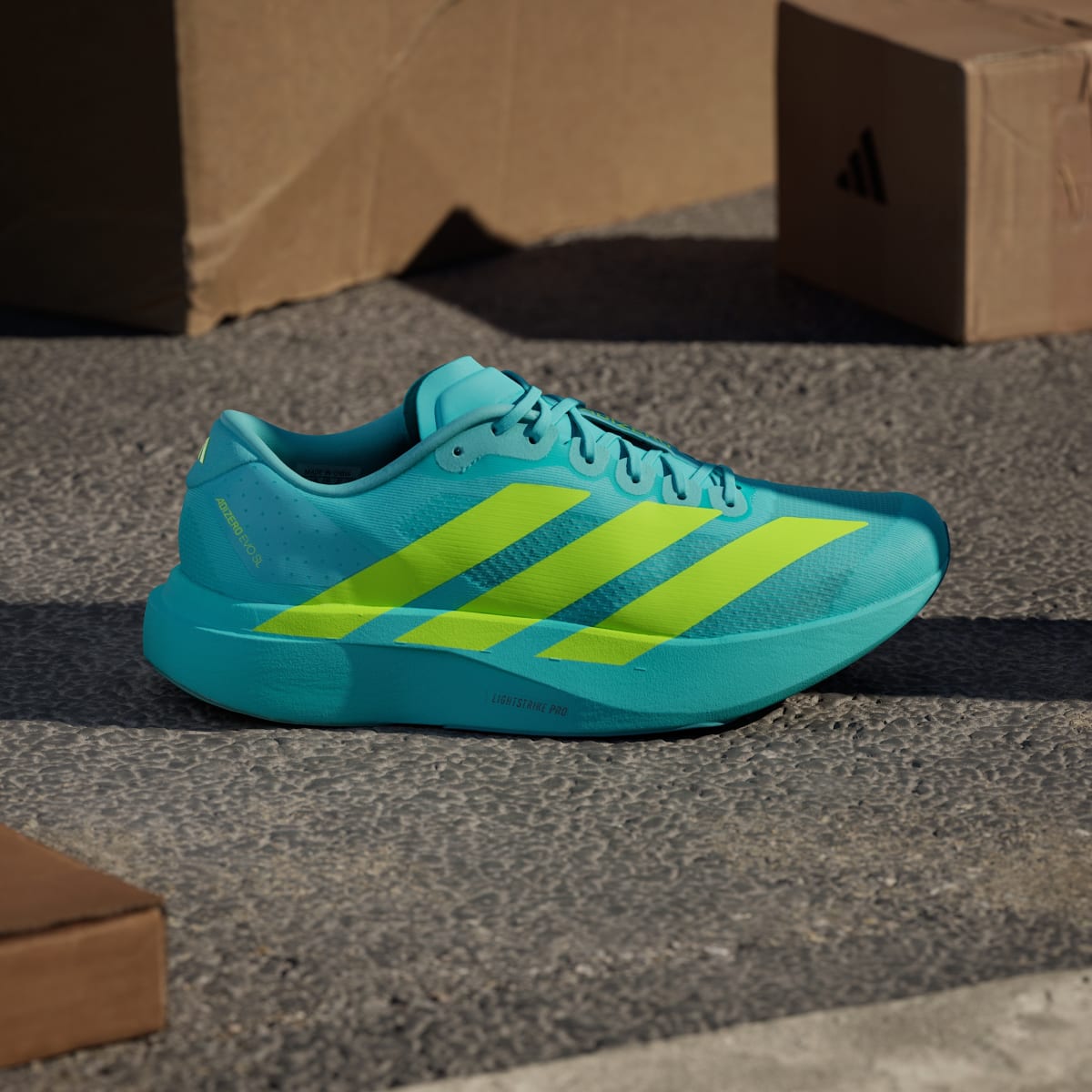 Adidas Adizero Evo SL Flash Aqua Lucid Lemon