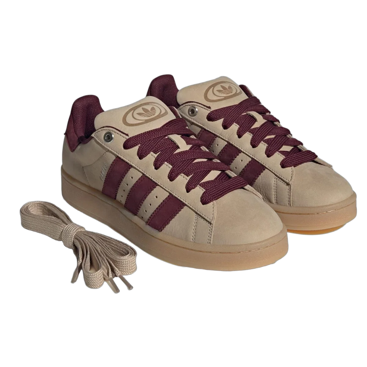 Adidas Campus 00s Stone Khaki Maroon Gum