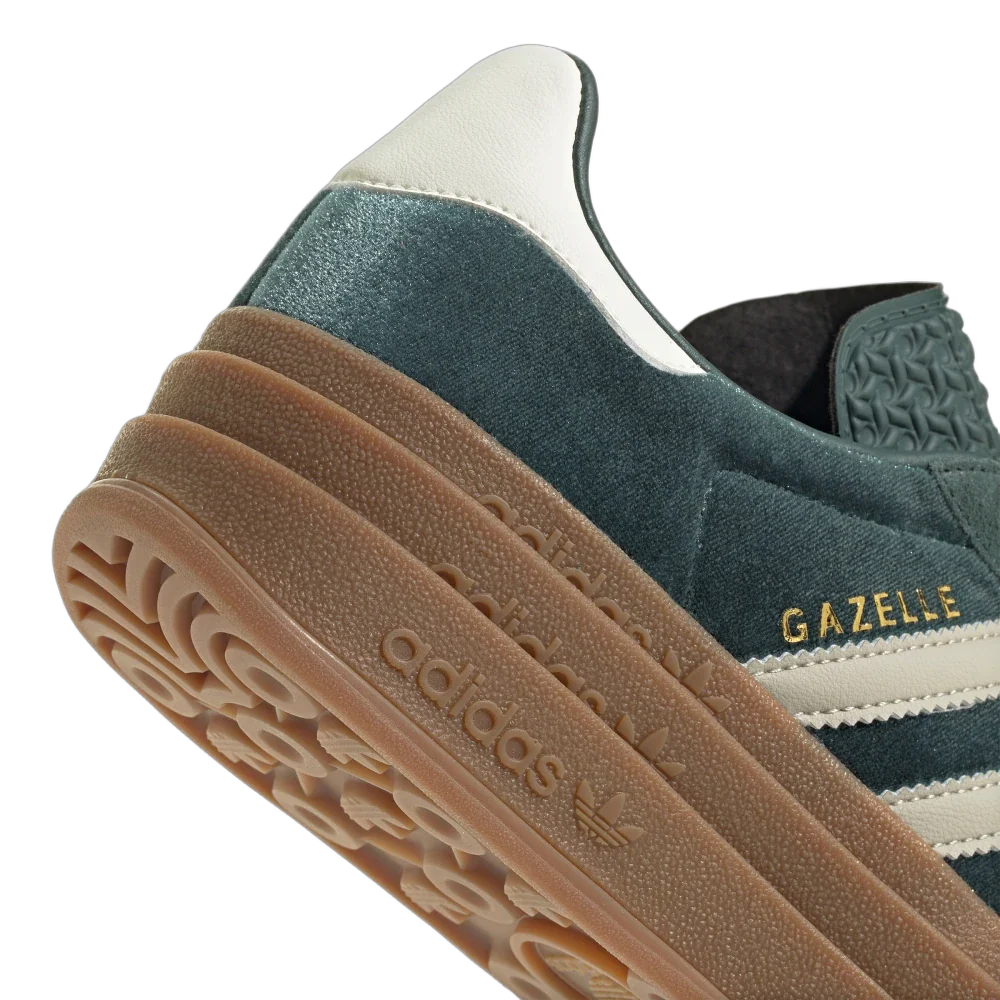Adidas Gazelle Bold Mineral Green Velvet, Mineral Green/Putty Grey/Mineral Green (IG4391)
