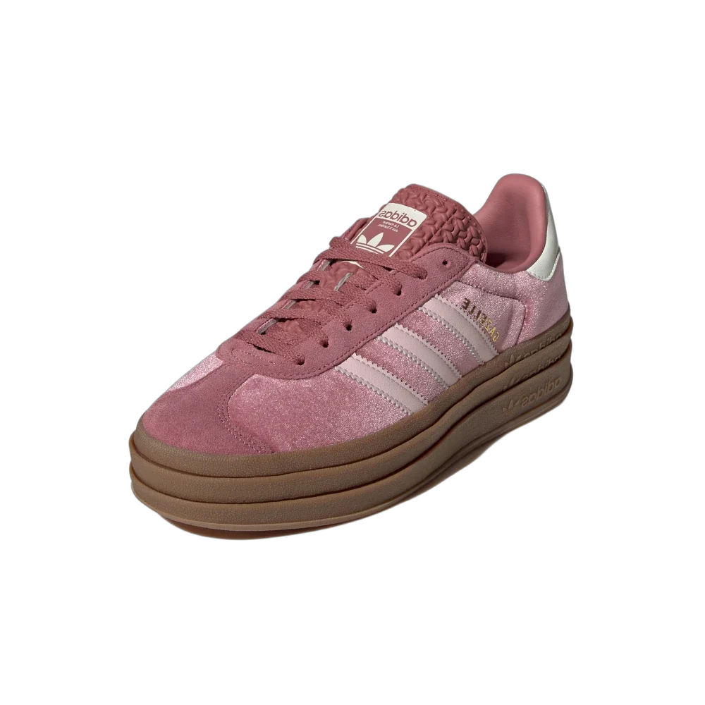 Adidas Gazelle Bold Sandy Pink Velvet, Preloved Crimson/Sandy Pink/Off White (IG4389)