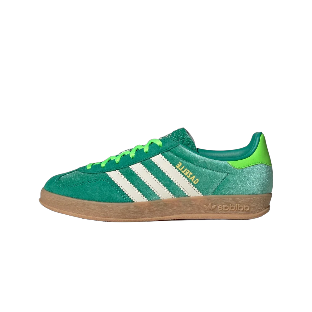 Adidas Gazelle Indoor Semi Court Green Velvet, Semi Court Green/Cream White/Solar Green (JI2715)