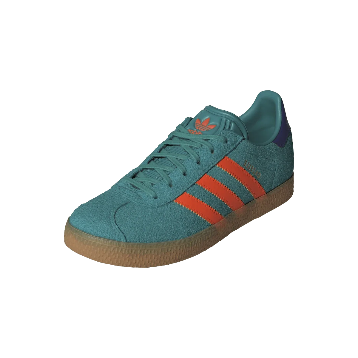 Adidas Gazelle Pure Teal Impact Orange Collegiate Purple