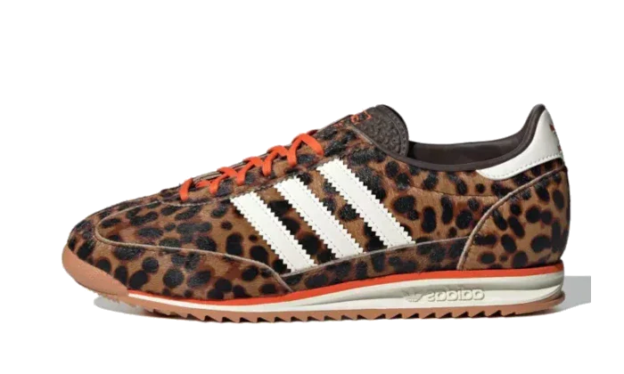 Adidas SL 72 OG Leopard Print, Dark Brown/Off White/Semi Impact Orange (JI0189)