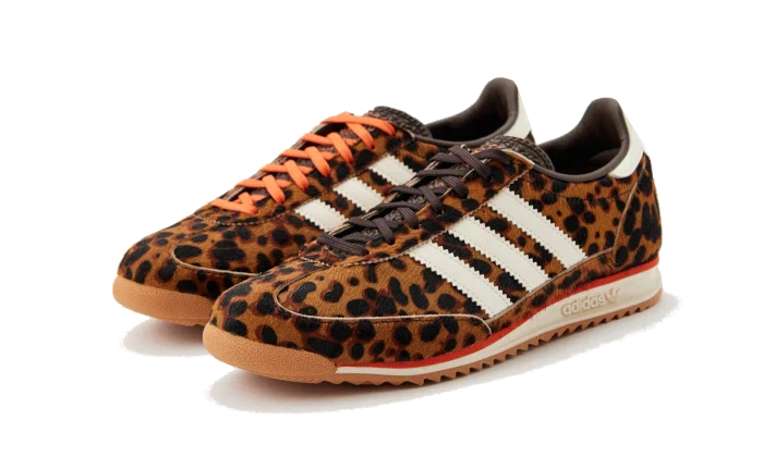 Adidas SL 72 OG Leopard Print, Dark Brown/Off White/Semi Impact Orange (JI0189)